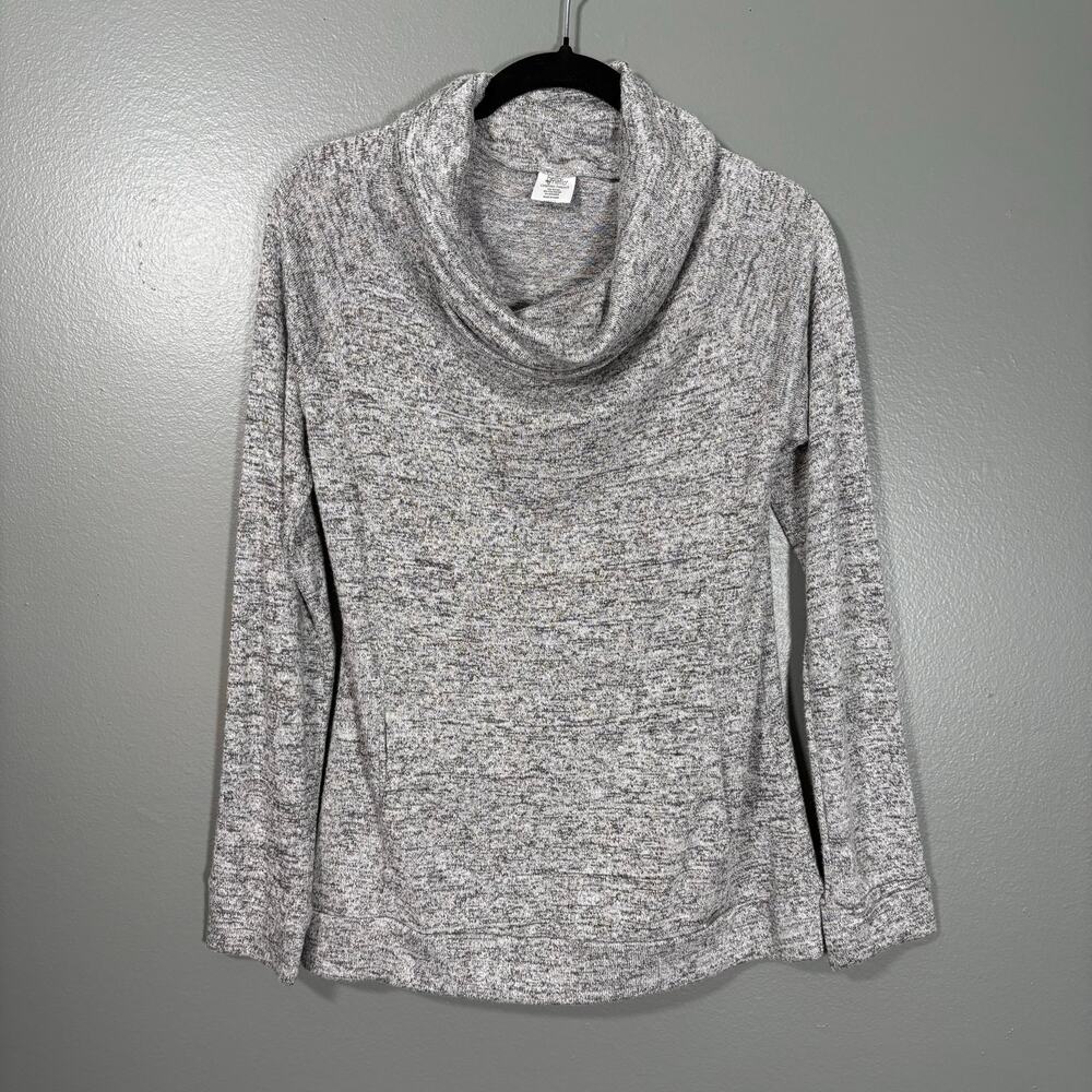 Hello Mello Women's Gray Cowl Neck Sweatshirt - Small - Cozycore Lightweight